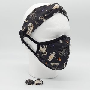Matching Headband and Face Mask Set - Wicked